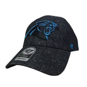 Carolina Panthers Hat Cap 47 Brand Zonda MVP Adjustable Black Charcoal NFL Men’s